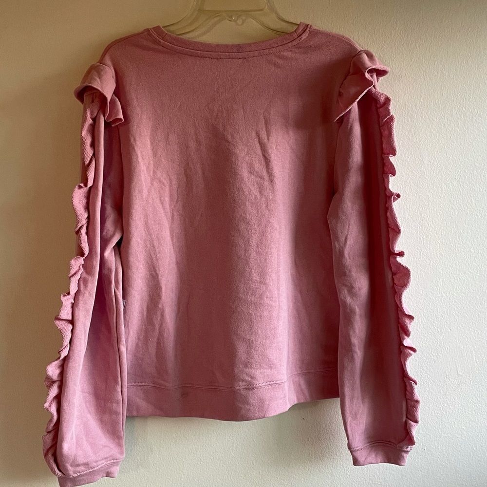 1.STATE Pink Loop Back Terry Top - Picture 3 of 6